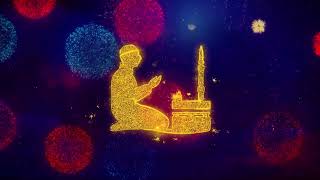 Islamic, pray, prayer, ramadan, religion Icon Symbol on Colorful Fireworks Particles.