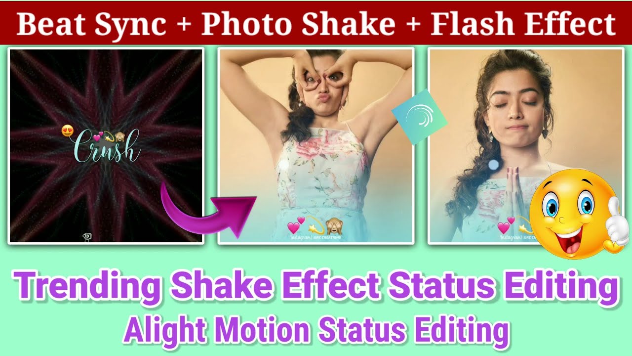 Trending beat + flash + shake effect status editing in alight motion🔥👌