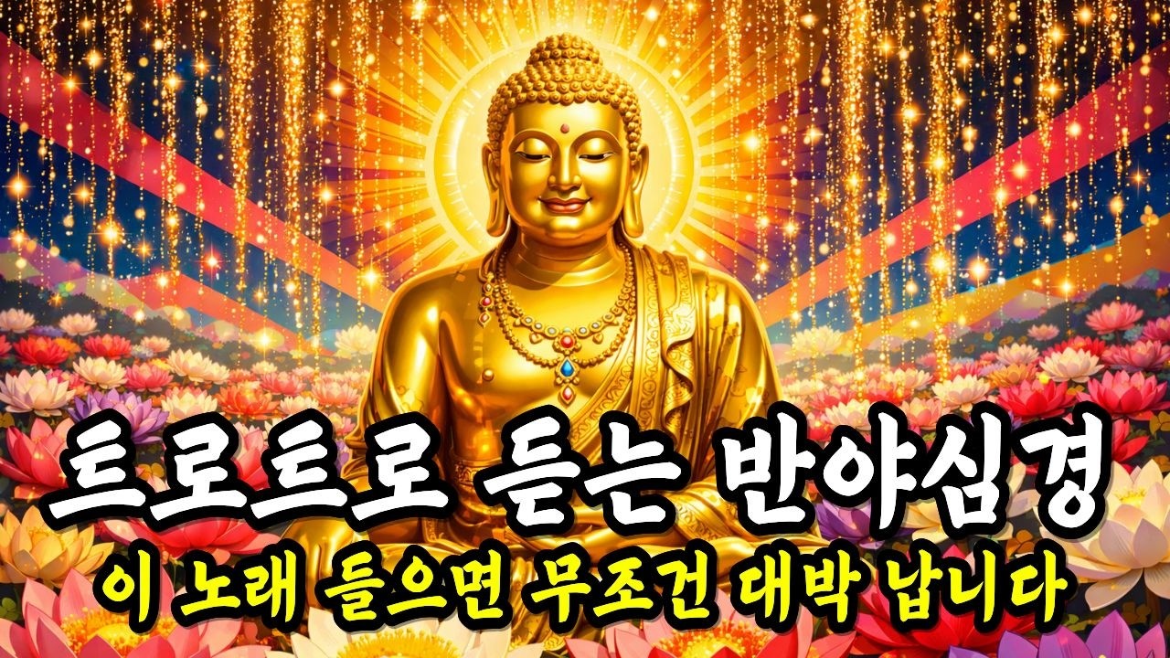 ●트로트로 듣는 반야심경● 마음이 편안해지고 대박 가피 내려오는 불교 트로트 3곡 연속 듣기