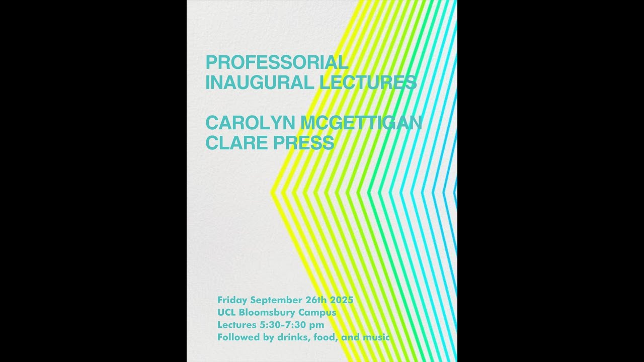 McGettigan and Press Inaugural Professorial Lectures 2025