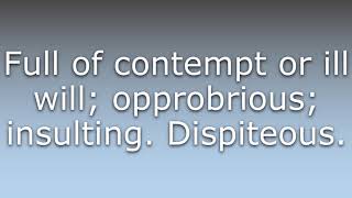 What does Despiteous mean