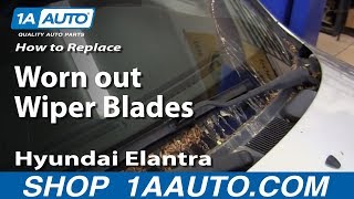 How To Replace Worn Wiper Blades 01-06 Hyundai Elantra 2004 Hyundai Elantra Wiper Blades Size