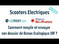 Scooter electrique  professionnels en iledefrance comment obtenir le  bonus ecologique 2022 