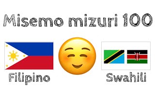Misemo mizuri 100   Pongezi  - Kifilipino   Kiswahili - (Muongeaji wa lugha kiasili)