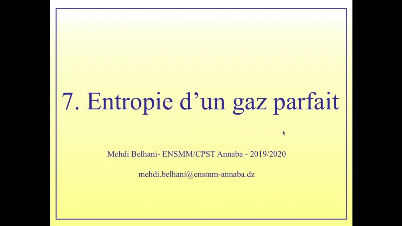 Cours Thermodynamique CPST 2019 2020 Partie 15 Entropie