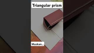 Triangular prism by using thread #art #kid#ytshorts