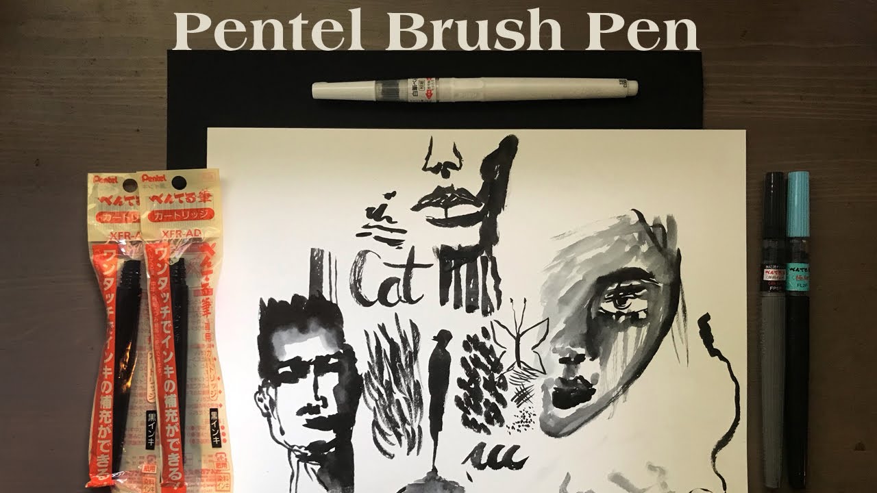 Pentel Fude Pocket Brush Pen Medium - Black