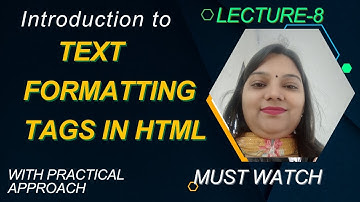 HTML Text Formatting Tags Tutorial in Hindi | Part-1