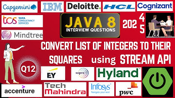Java 8 Stream API Interview Questions: How to Convert List of Integers to Their Squares Using Java 8