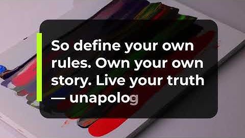 Define your own success.