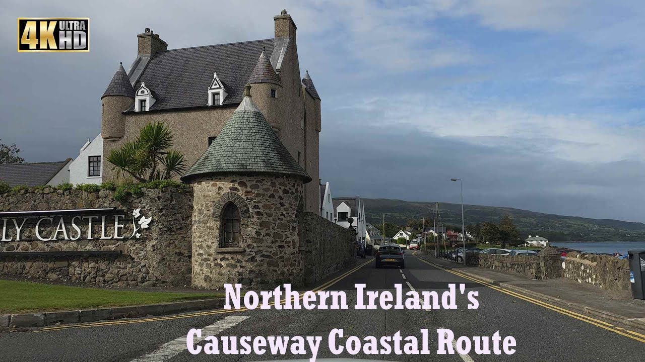 Northern Ireland UK Coastal | Driving  Road Tour 4K most beautiful road | irlanda  araba dan Çekim