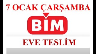 Bi̇m 7 Ocak Çarşamba Eve Tesli̇m Ürünler