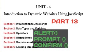CLASS 11th ||UNIT_4_PART_13||WEB APPLICATION||JAVASCRIPT