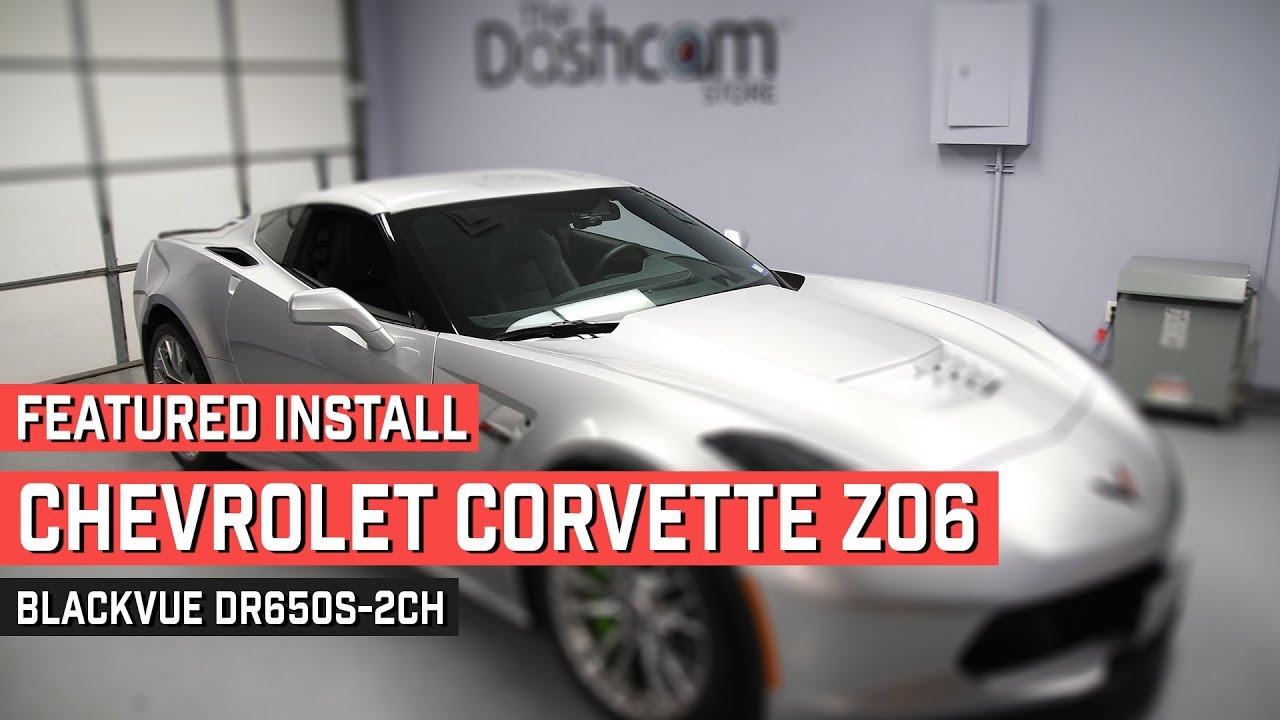 BlackVue DR650S-2CH Dashcam Installed in Corvette Z06 by The Dashcam Store™