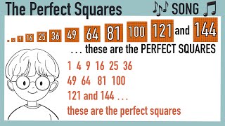 PERFECT SQUARES Song (Math help to memorize the perfect squares and solve radicals) Math Songs
