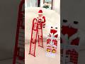 Cute Santa Clause Climbing The Ladder Santa Toys Shortsvideo Christmas Present Santa 