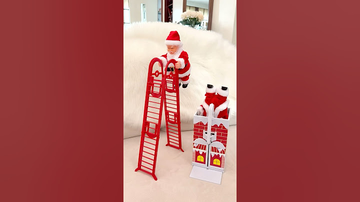 Cute Santa Clause Climbing the Ladder! Santa toys 🎅🏻🎁 #shortsvideo #christmas #present #santa