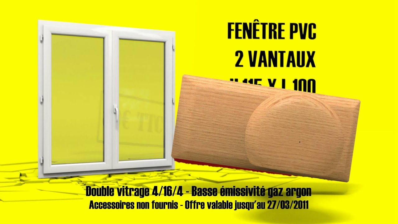 Fenêtre 2 vantaux double vitrage (Pub TV)