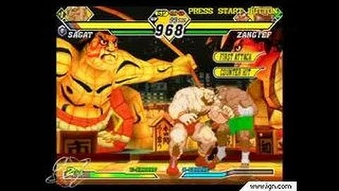Capcom vs. SNK 2 EO GameCube Gameplay - Sagat in action