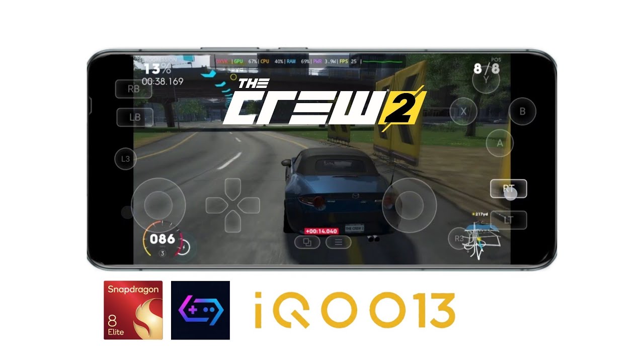 The Crew 2 on Android GameHub Lite Gameplay Test | Snapdragon 8 Elite ...
