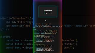 Hover Effect Using JavaScript 😳 | Clean UI Animation in HTML CSS #coding #htmlcssjavascript
