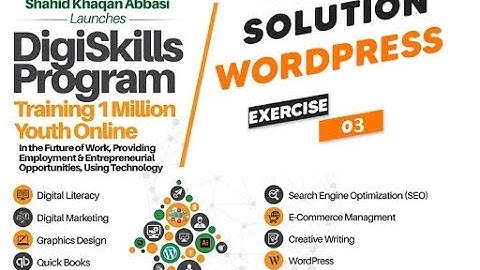 Digiskills WordPress Exercise 3 Batch 10 Solution | WordPress Exercise 3 Batch 10