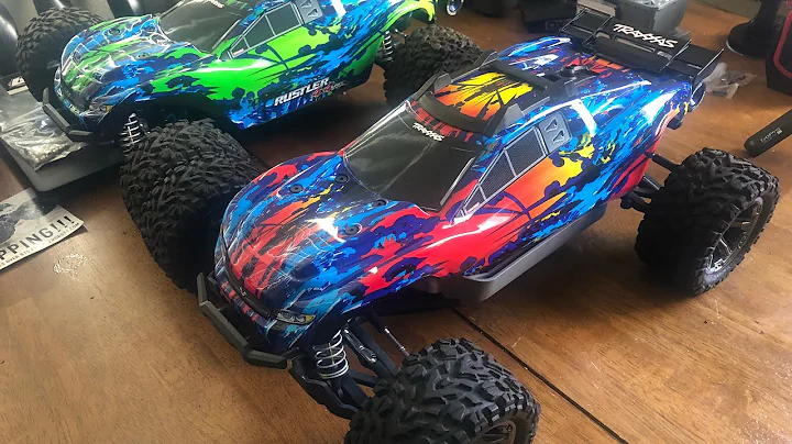 Traxxas rustler 4x4 all my upgrades and installation of a reciever and binding a futaba