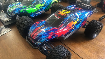 Traxxas rustler 4x4 all my upgrades and installation of a reciever and binding a futaba