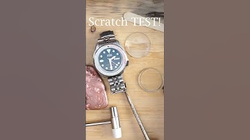 Scratch Test Sapphire Vs Seiko Hardlex Mineral Crystal Watch Glass Comparison Which is best #shorts