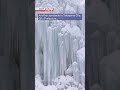 Winter cold snap creates freeze motion landscapesーNHK WORLD-JAPAN NEWS #shorts