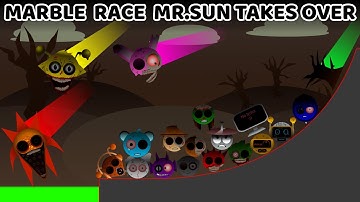 Incredibox Sprunki Mr.Sun Takes Over Marble Race In Algodoo (New Mod) — Who Will Win?