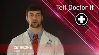 Cetirizine or Zyrtec Medication Information (dosing, side effects, patient counseling)