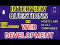 Web developer Interview questions and answers | Interview questions for web developer | Latest Jobs