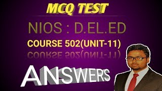 502 MCQ test unit 11 answers...