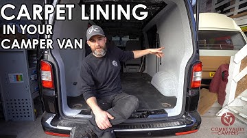 HOW TO PROFESSIONALLY LINE YOUR CAMPER VAN WITH 4-WAY STRETCH CARPET - Do it yourself, at home!