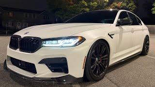 *STRAIGHT PIPED* F90 M5 Night Time POV Drive In NYC Traffic..