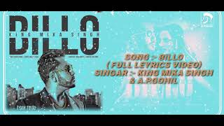 BILLO mika singh & A.P.GOHIL full lyrics video