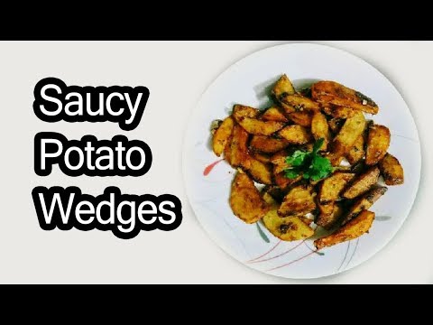 Saucy Potato Wedges Recipe - How to Make Saucy Potato Wedges Recipe