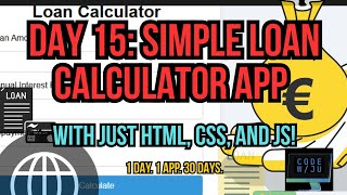 Day 15: Simple Loan Calculator App 💰🤙 screenshot 5