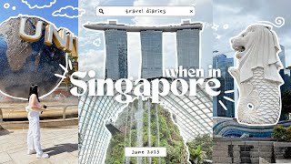 singapore travel vlog  𖤐 𓈒࣪ ☽⊹ ⇢  universal studios, merlion, gardens by the bay + more! screenshot 5