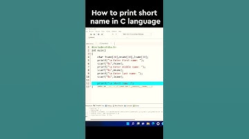 How to print short name in C language#shorts #youtubeshorts #programming