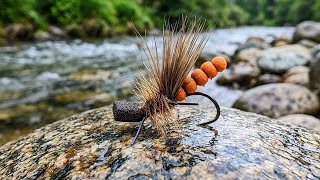 How to tie Morrish's October Caddis Dry Fly. Fly tying tutorial.