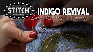 Embellishing Stitches Tutorial Featuring Indigo Revival | Lisa Bongean | Primitive Gatherings