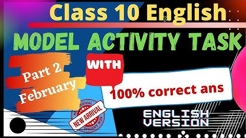 class 10 English model activity task February2022 fully solved.English &hindi version#Pdf