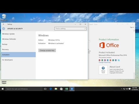 How to Activate windows 10 and microsoft office 2016