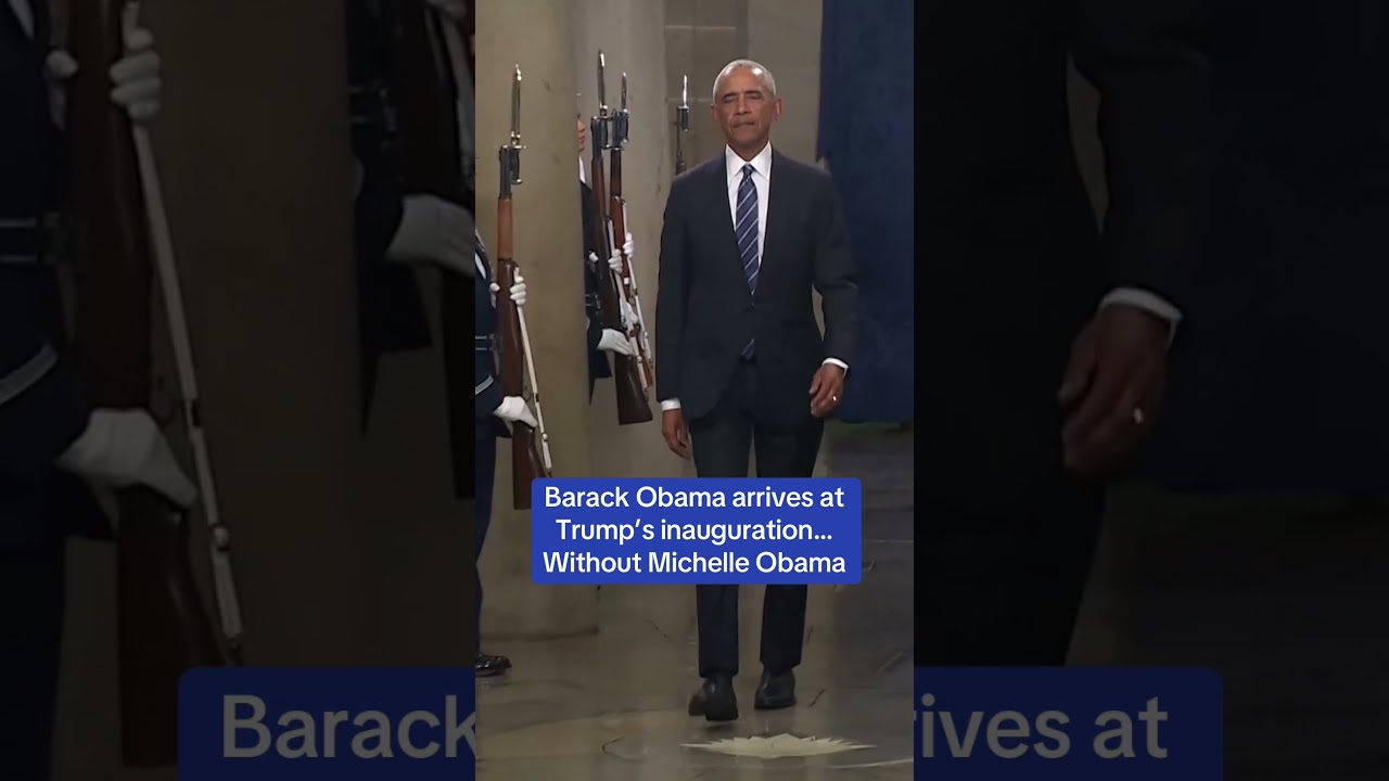 Barack Obama Arrives At Trump Inauguration Without Michelle
