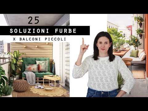 Video 25 IDEE furbe per PICCOLI BALCONI! Soluzioni geniali per RINNOVARE piccoli SPAZI ESTERNI