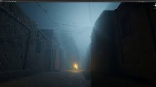 A village night - realtime Unity graphics scene