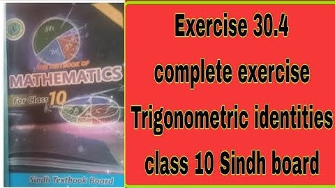 Class 10 Trigonometric Identities Exercise 30.4 All Questions Solution || SAFR Maths