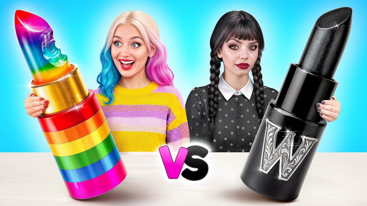 Черная Еда против Радужной Еды Челлендж | Битвы с Едой с Multi DO Girls